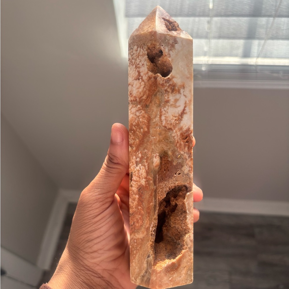Flower Agate with Druzy Pockets